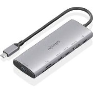 Docking AISENS 7en1 USB-C 4K/60Hz Gris (ASUC-7P031-GR)