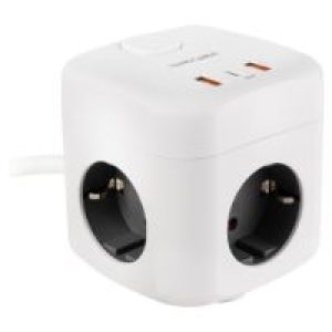 Regleta Nanocable 3xSchuko USB-A/C (10.37.0011)