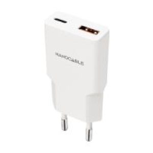 Cargador Nanocable USB-A/USB-C 25W Blanco (10.10.2025)