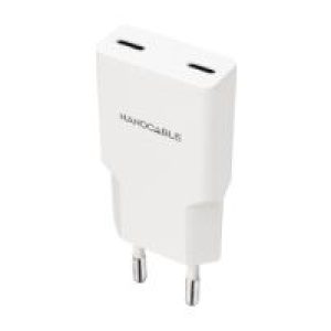 Cargador Nanocable 2xUSB-C PD 25W Blanco (10.10.2026)
