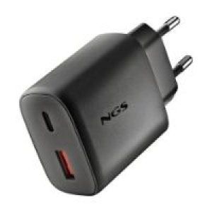 Cargador NGS Era 45W 1USB-A 1USB-C Negro (ERA45WBLACK)