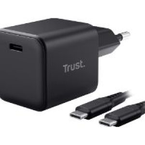 Cargador Pared Trust Maxo 65W USB-C+Cable Negro (26046)