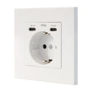 Enchufe de Pared Nanocable Schuko/2xUSB-C (10.35.0012)