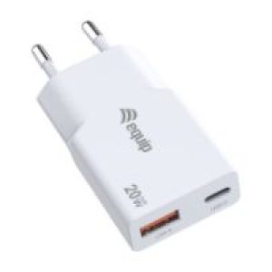 Cargador de Pared EQUIP GaN USB-A/C 20W Blanco (245522)