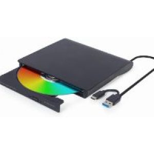 DVD Gembrid USB-C/USB-A DVD±RW Negro (DVD-USB-031)