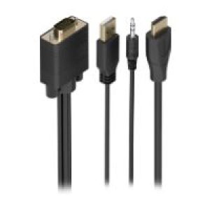 Conversor AISENS VGA+USB+3.5mm a HDMI 1.5m (A115-1008)