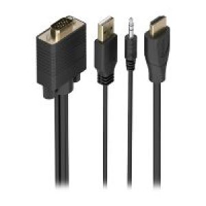 Conversor AISENS HDMI a VGA+Audio+USB 1.5m (A122-1014)