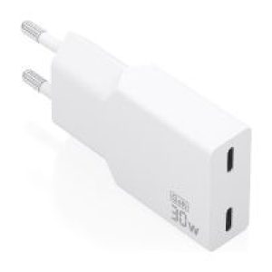 Cargador Pared AISENS GaN 30W 2USB-C Blanco (A110-1003)