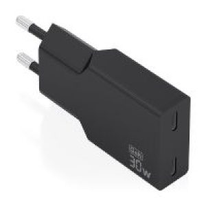 Cargador Pared AISENS GaN 30W 2xUSB-C Negro (A110-1006)