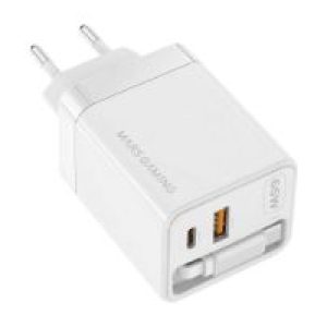 Cargador Mars Gaming Retráctil USB-A/C Blanco MDGAN65RW