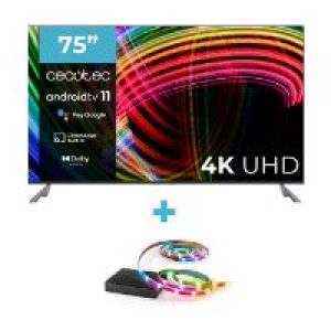 TV CECOTEC A3 75″ (02627) + REGALO Sync Box WiZ (9638)B