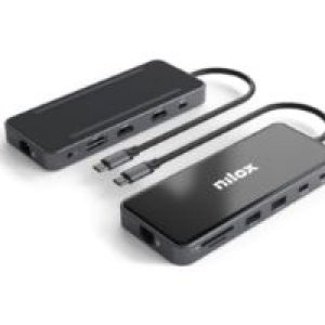 Docking NILOX USB-C Desk 12 en 1 Gris (NXDSUSBC10)