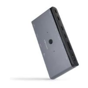 Conmutador Nanocable KVM USB DP HDMI Gris (10.12.0003)