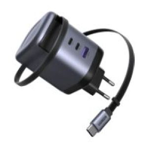 Cargador Ugreen GaN 100W Cable USB-C Retráctil (65828)