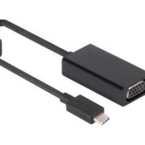 Adaptador Club 3D USB-C a VGA 15cm M/H Negro (CAC-1502)