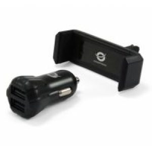 Cargador CONCEPTRONIC Coche 2xUSB Negro (CUSBCAR2AKIT)