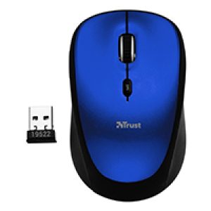 Ratón Trust Yvi Óptico Wireless RF 1600dpi Azul (19663)