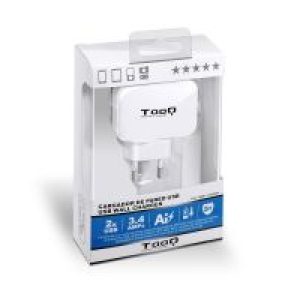 Cargador de Pared TooQ 17W 2xUSB-A Blanco (TQWC-1S02WT)