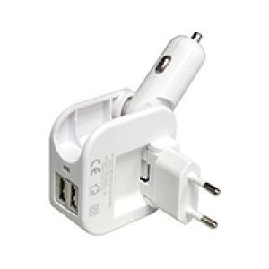 Cargador SWISS GO Red/Coche 2xUSB 5V 2.1A (SWI503007)