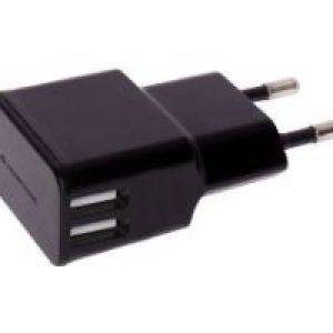 Cargador Pared CONCEPTRONIC 2USB Kit 5 Negro(CTWLL2AB5)