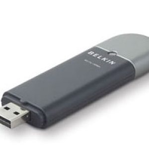 Adaptador BELKIN USB WiFi Negro/Plata (F5D7050nt)