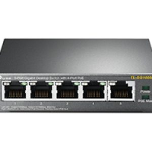 Switch TP-Link 5xRJ45 GbE PoE 56W Negro (TL-SG1005P)