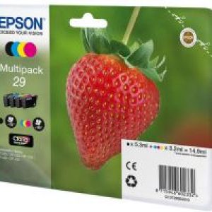 Tinta Epson 29 Fresa Pack Negro/Tricolor (C13T29864012)