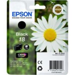 Tinta Epson 18 Negro 5.2ml 175 pág (C13T18014012)