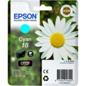 Tinta Epson 18 Cian 3.3ml 180 páginas (C13T18024012)