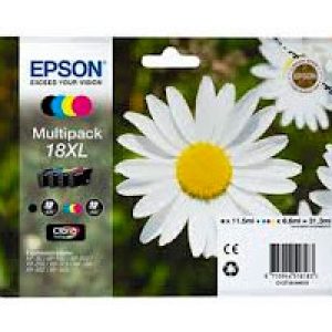 Tinta Epson 18XL Pack Negro/Tricolor (C13T18164012)