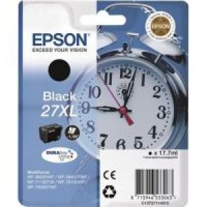 Tinta Epson 27XL Negro 17.7ml 1100 pág (C13T27114012)