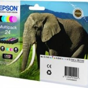 Tinta Epson 24 Pack Negro/5 Colores (C13T24284011)