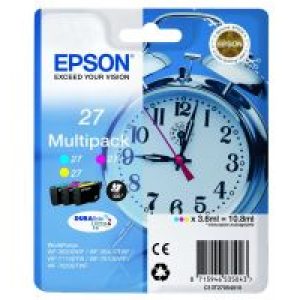 Tinta Epson 27 Reloj Pack Tricolor 3.6ml (C13T27054012)