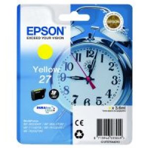 Tinta Epson 27 Reloj Amarillo 3.6ml 300pág(C13T27044012