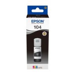 Botella Tinta Epson EcoTank 104 Negro 65ml (C13T00P140)