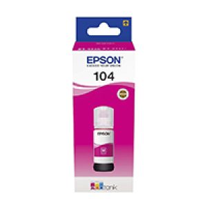 Botella Tinta Epson EcoTank 104 Magenta (C13T00P340)