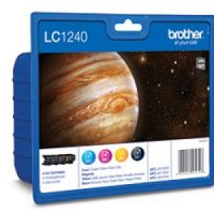 Tinta Brother Pack Negro/Tricolor 600 pág (LC1240VALBP)