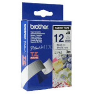 Cinta BROTHER 12mm 3m Azul sobre Blanco (TZ-FA3)