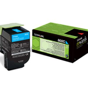 Toner Lexmark Laser 802C Cian 1000 páginas (80C20C0)