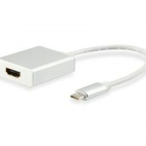 Cable EQUIP USB-C/M a HDMI/H 4K 15cm Blanco (EQ133452)