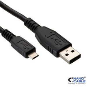 Nanocable USB-A/M a mUSB-B/M 0.8m Negro (10.01.0500)