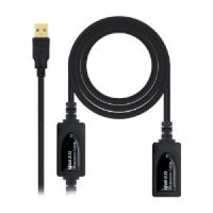 Nanocable USB-A/M a USB-A/H 15m Negro (10.01.0213)