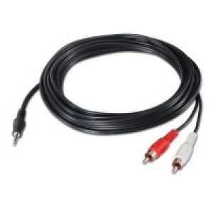 Nanocable Audio 3.5mm/M a 2xRCA/M 5m Negro (10.24.0305)