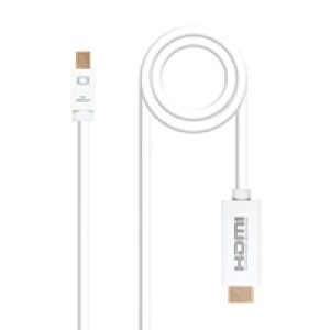 Nanocable Mini DP/M a HDMI/M 2m Blanco (10.15.4002)