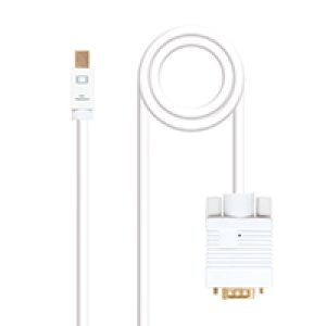 Nanocable Mini DP/M a VGA/M 2m Blanco (10.15.4102)