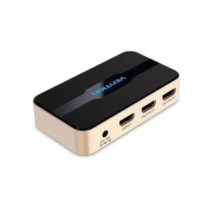 DUPLICADOR VENTION 2XHDMI HEMBRA – HDMI MACHO GOLD/BLACK
