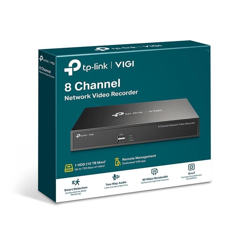GRABADOR IP NVR TP-LINK VIGI 8 CH IP 1HDD H265+ - Imagen 3