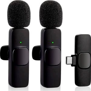 MICROFONO RECEPTOR ONEWAY USB C LAVALIER 2 MICROFONOS PINZA WIRELESS