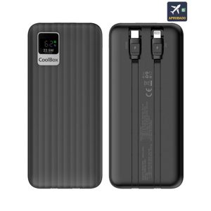 POWERBANK COOLBOX DP20 20000MAH USB-C + LIGHTNING BLACK