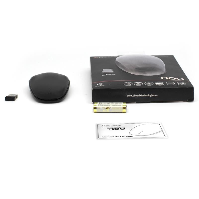RATON PHOENIX OPTICO WIRELESS TOUCH SCROLL BLACK - Imagen 3